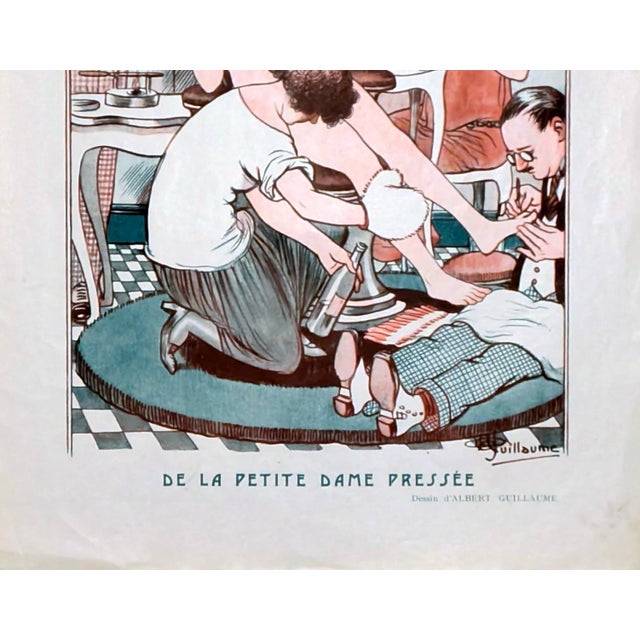 French Albert Guillaume "Le Dernier Record" Fantasio 1923 Magazine Print For Sale - Image 3 of 3