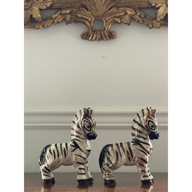 Vintage Lefton Ceramic Zebra Figurines a Pair Chairish