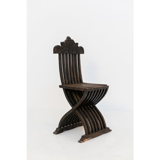 Italian Inlaid Wood Foldable Chair, 1930s For Sale - Image 15 of 15