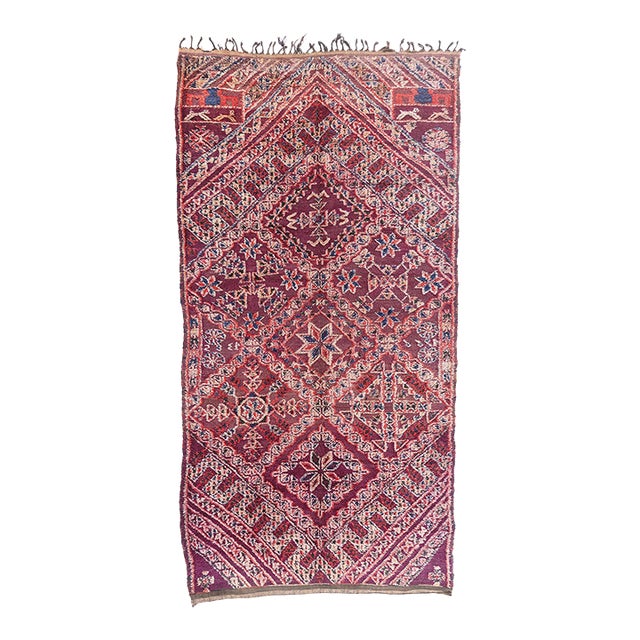 Vintage Beni M'Guild Moroccan Rug, 06'06 X 12'05 For Sale