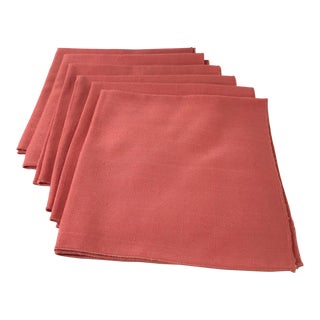 Salmon Dinner Napkins - Set of 6 For Sale
