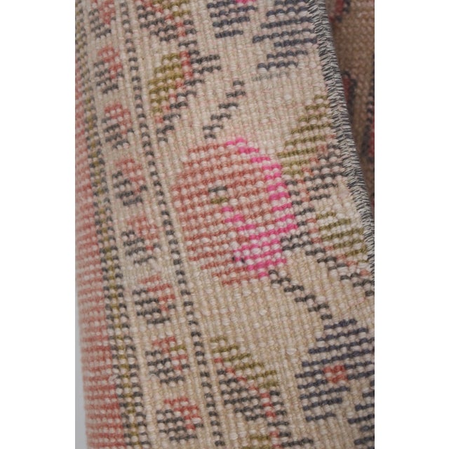 1960s Vintage Faded Turkish Kemerhisar Rug 4'3'' X 6'12'' For Sale - Image 11 of 13