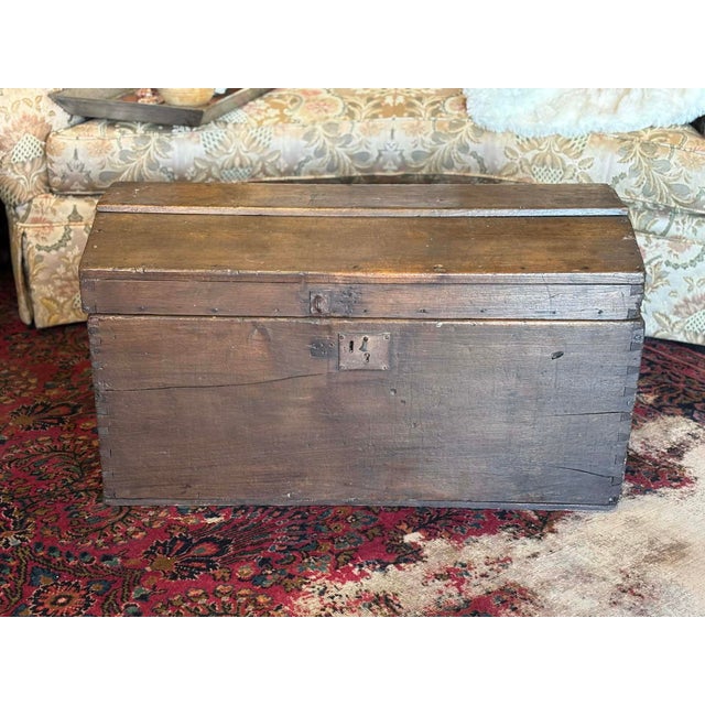 1900-1909 Primitive Wood Trunk For Sale - Image 12 of 12