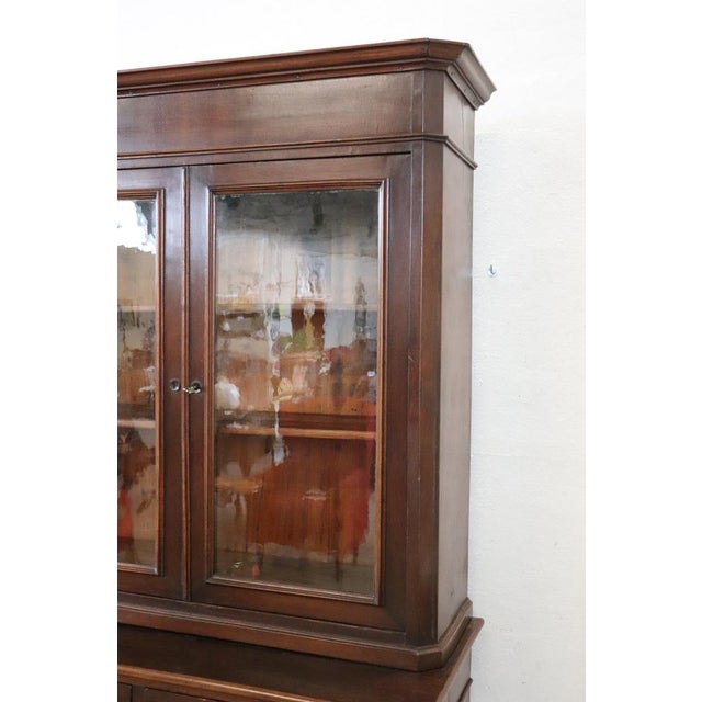 Wood Antique Mid 19th Century Sideboard in Walnut Veneer For Sale - Image 7 of 17