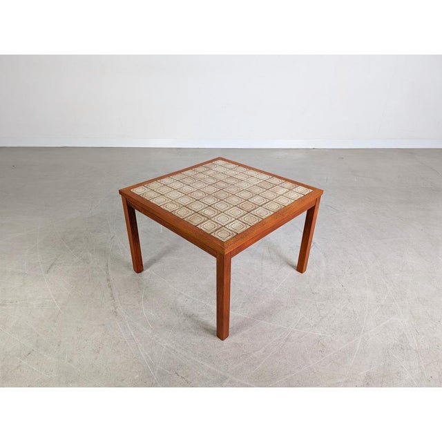 Vintage Brutalist Coffee Table in Teak with Ceramic Tiles For Sale - Image 5 of 7