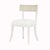 Contemporary Matthew Izzo Home Britta Matte White Lacquer, Woven Cane, and Linen Upholstered Klismos Style Dining Chair For Sale - Image 3 of 10
