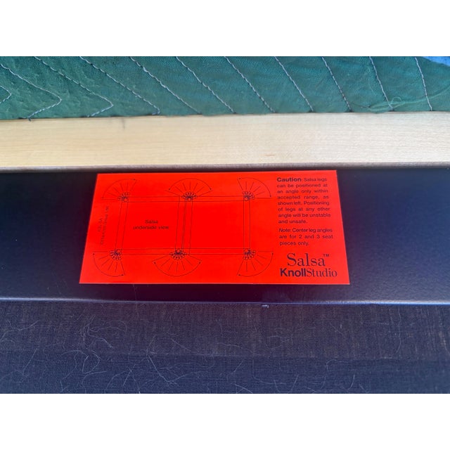 Knoll Studios Salsa Sofa Paul Aferiat Peter Stamberg Leather Vintage Post Modern For Sale - Image 14 of 15