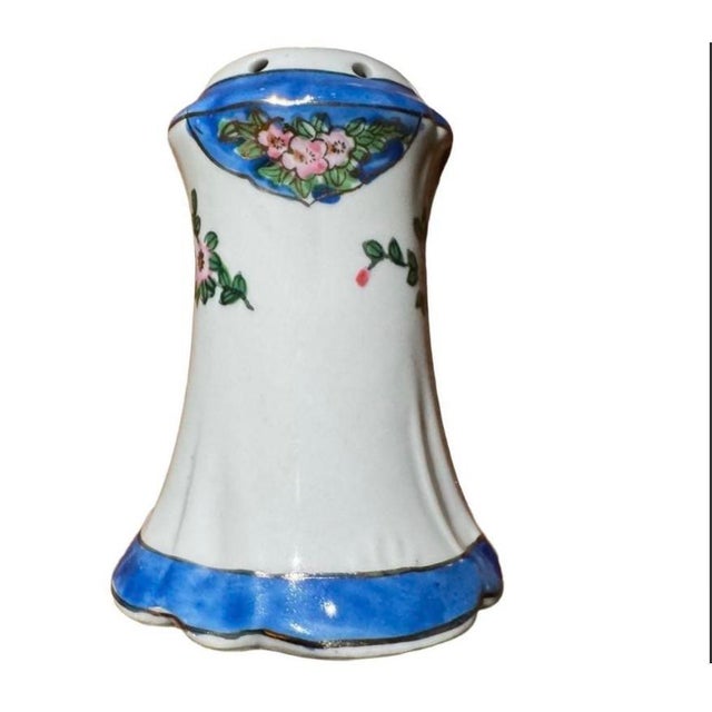 Traditional Antique Hand-Painted Porcelain Floral Hatpin Holder For Sale - Image 3 of 4