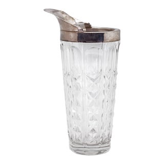 1940s Cut Crystal Cocktail Mixer by Val St. Lambert For Sale