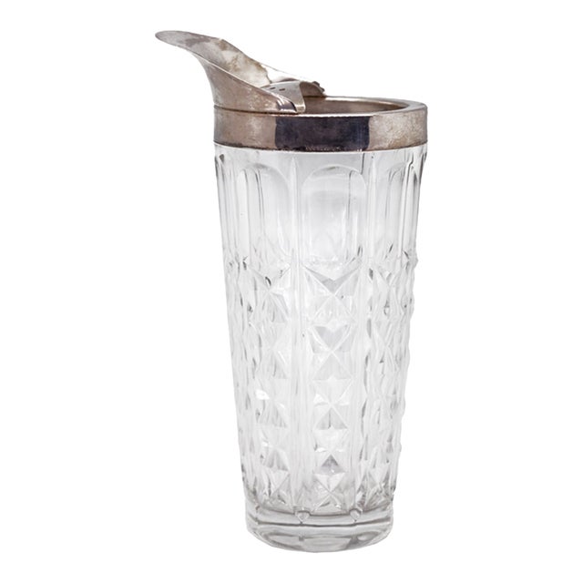 1940s Cut Crystal Cocktail Mixer by Val St. Lambert For Sale
