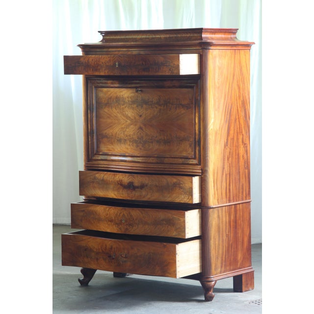 Danish Secretaire in Walnut, 1890s For Sale - Image 12 of 18