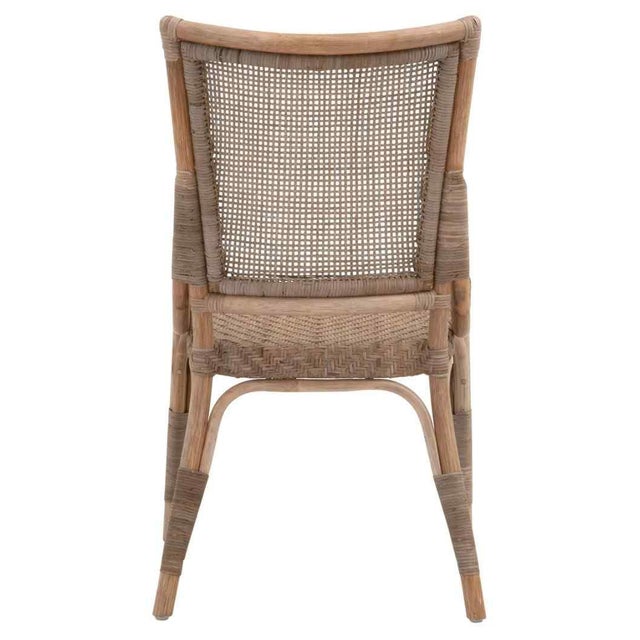 Luna Rattan Frame Armless Dining Chair 2pc by Essentials for Living For Sale - Image 10 of 15