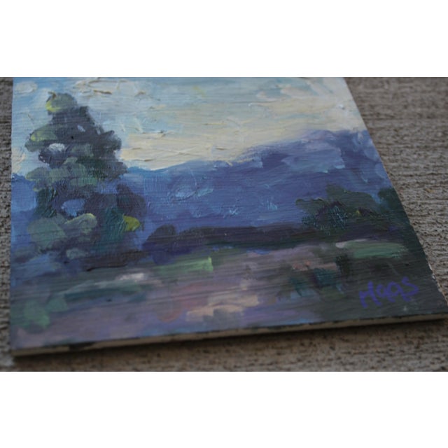 Quiet Places & Abstract Views — Contemporary Abstract Landscape Original oil painting by L. Haas, 6 × 5⅝ in unframed...