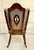 Brown Antique Victorian Jacobean Revival Caned Rocking Chair With Custom Cat Needlepoint Cushion For Sale - Image 8 of 12