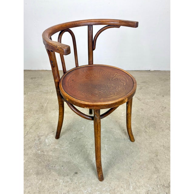 Antique Bentwood Thonet Style Accent / Corner Chair by Luterma, Estonia For Sale - Image 11 of 12