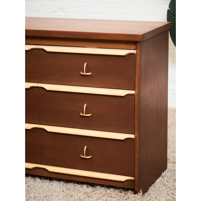 Mid 20th Century Two Tone Dresser For Sale In Los Angeles - Image 6 of 9