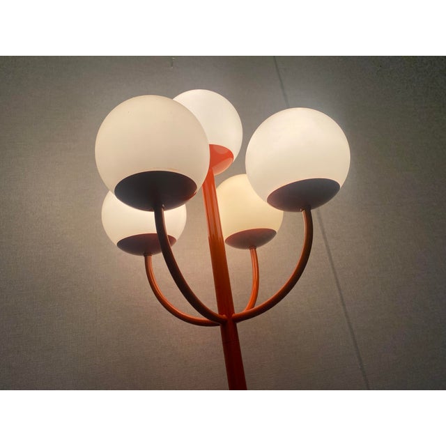 Vintage Metal Floor Lamp in Orange from Kaiser Idell / Kaiser Leuchten, 1960s For Sale - Image 13 of 18