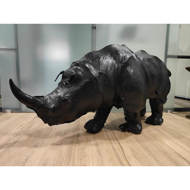 Large Leather Rhinoceros, 1950s For Sale - Image 12 of 18