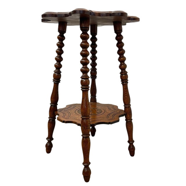 Brown 1950s Oak Western Star Side Table For Sale - Image 8 of 11