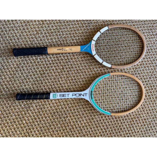 Vintage Wooden Racquets, Pair For Sale - Image 4 of 7