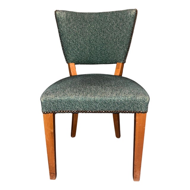 Mid Century Modern Upholstered Side/Desk Chair For Sale