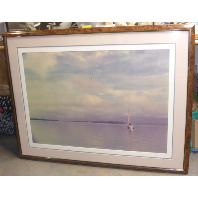 The photo dimensions (inside edge of matting): 44" x 32", quite large in general sense. Front cover is plastic. Weight:...