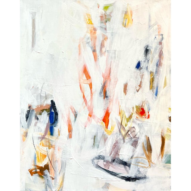 Contemporary "Checkmate" Contemporary Abstract Original Mixed-Media Painting on Canvas by Brenna Giessen For Sale - Image 3 of 3