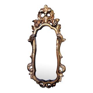 1990s Hollywood Regency Ornate Italian Grand Tour Style Giltwood Mirror For Sale