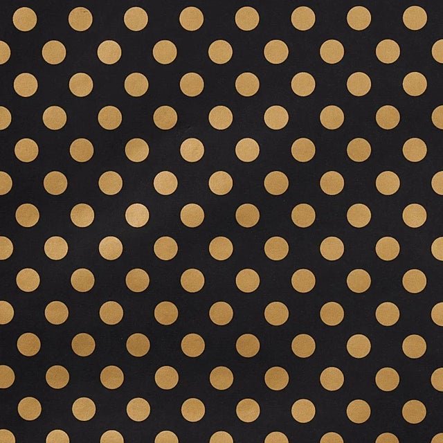 Abstract Sample - Schumacher X Cristina Buckley Lady Wallpaper in Black & Gold For Sale - Image 3 of 3