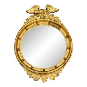 Vintage Regency Gilt Federal Convex Eagle Mirror