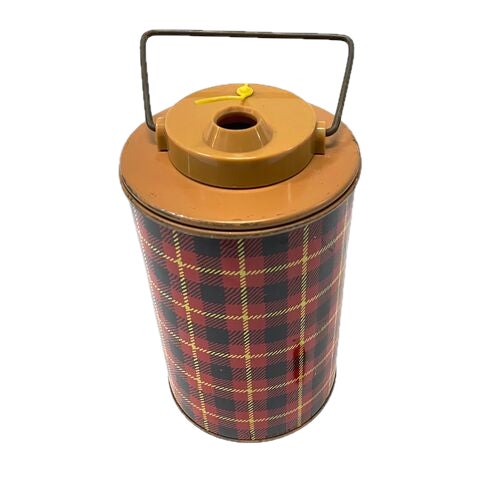 Mid-Century Modern Vintage Hamilton Scotch Plaid Tartan Thermos For Sale - Image 3 of 5