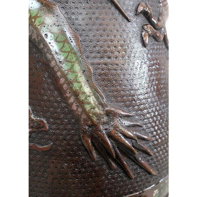 Brown Chinese Copper Cloisonné Vase, Late 19th Century For Sale - Image 8 of 18