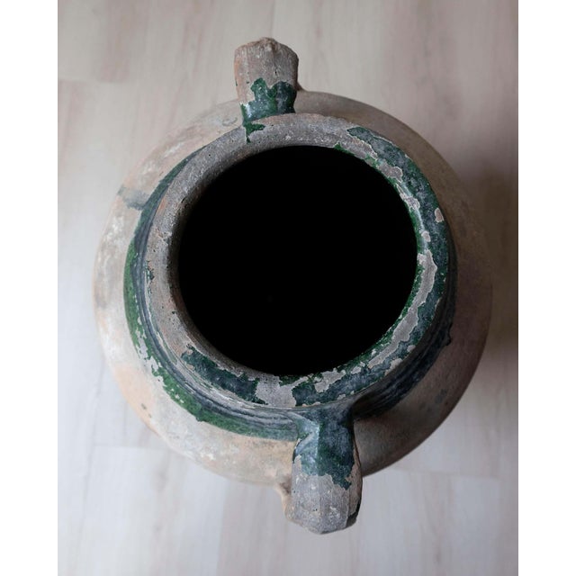 Tan 19th Century Balkan Terracotta Jar with Green Drip Glaze For Sale - Image 8 of 8