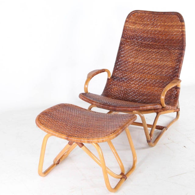 Light Yellow Set of Chaise Lounge and Ottoman by De Yuruzu Yamakawa, 1970s For Sale - Image 8 of 17