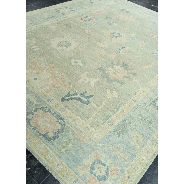 Brown Turkish Oushak Rug 8'4" x 10'6" #19392 For Sale - Image 8 of 8