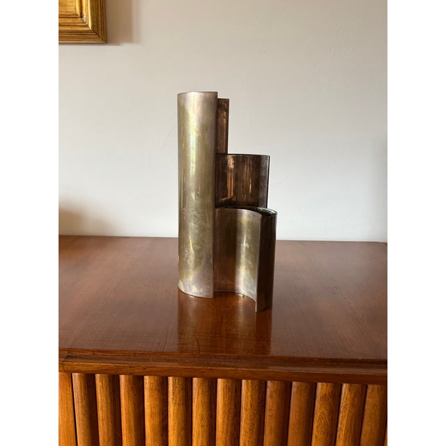Mid-Century Modern Mid-Century Modern Silver-Plated Vases, 1970s, Set of 3 For Sale - Image 3 of 18