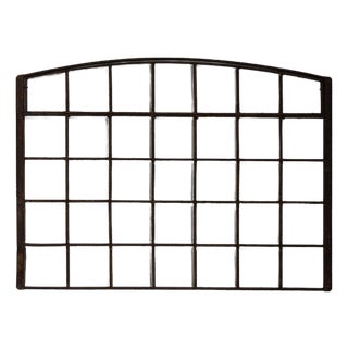 Early 20th Century France Black Wrought Iron Window For Sale