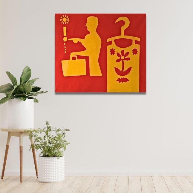 Alexandre Schaller, On/Off, Acrylic on Canvas, 1995 For Sale - Image 7 of 9