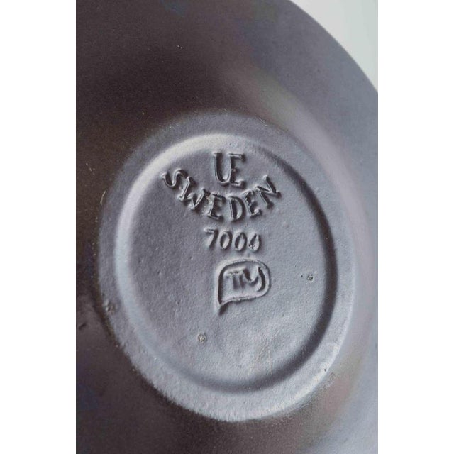 Vintage Stoneware Bowl with Geometric Relief Pattern by Mari Simmulson for Upsala-Ekeby, 1960s For Sale - Image 4 of 5