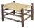 Antique Rustic Adirondack Old Hickory Style Rattan Log Stool Bench Ottoman 22" For Sale