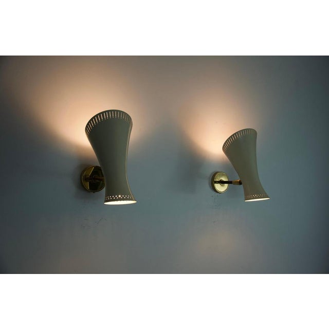 Mid-Century Modern Brass Diabolo Wall Lamps, Germany, 1950s, Set of 2 For Sale - Image 6 of 18