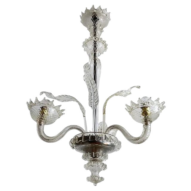 Italian Murano Glass Chandelier, 1950s For Sale