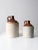 This is a pair of antique stoneware crock jugs. These antique utilitarian pieces are beautiful statements in the kitchen...