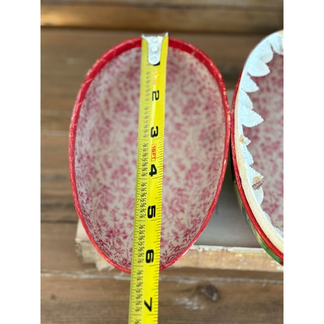 Vintage German Papier-Mâché Easter Egg Box With Rabbit Illustration, 1950s For Sale In Des Moines, IA - Image 6 of 7