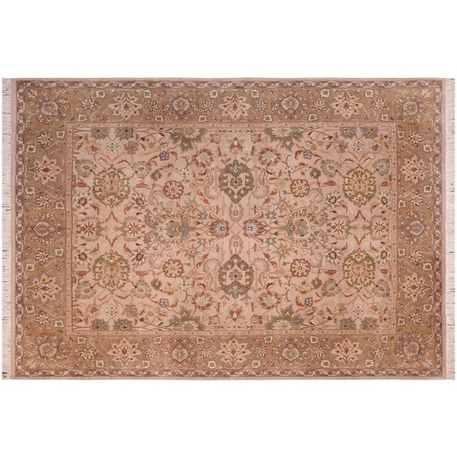 Brown Pak-Persian Lucretia Taupe/Brown Wool Rug - 8'0'' X 10'1'' For Sale - Image 8 of 9