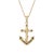 Finely detailed diamond Anchor pendant & necklace crafted in 14 karat yellow gold (circa 1970s). Diamonds total an...