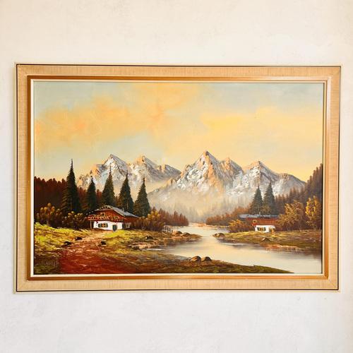 Dutch Landscape, 1970s, Oil on Canvas For Sale - Image 10 of 10
