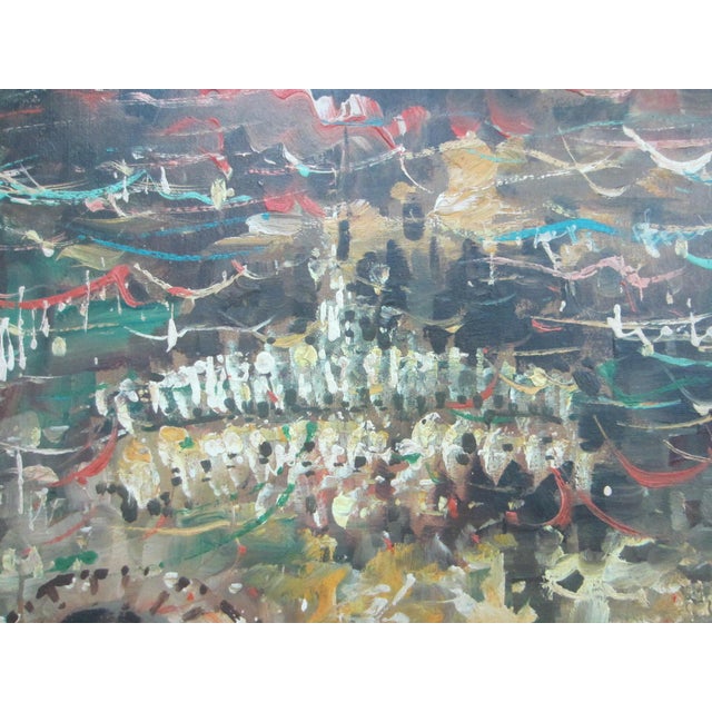 Masquerade Ball Impressionist Oil on Canvas Signed Bonini, Framed For Sale - Image 10 of 14