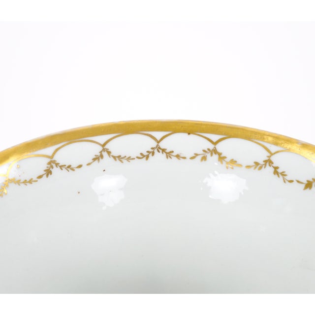 19th Century 19th Century Hand-Painted Paris Porcelain Cachepots With Gilt Details For Sale - Image 5 of 12