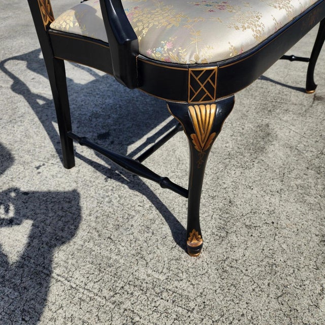 Vintage Queen Anne Chinoiserie Bench For Sale - Image 9 of 15